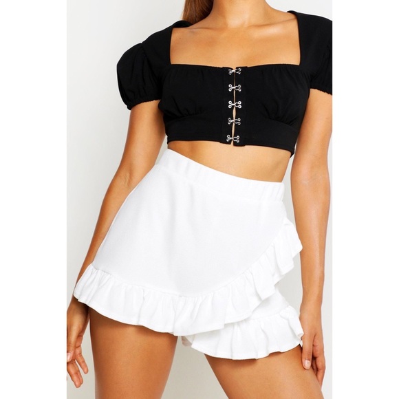 Boohoo Pants - Boohoo Ruffle Hem Skort